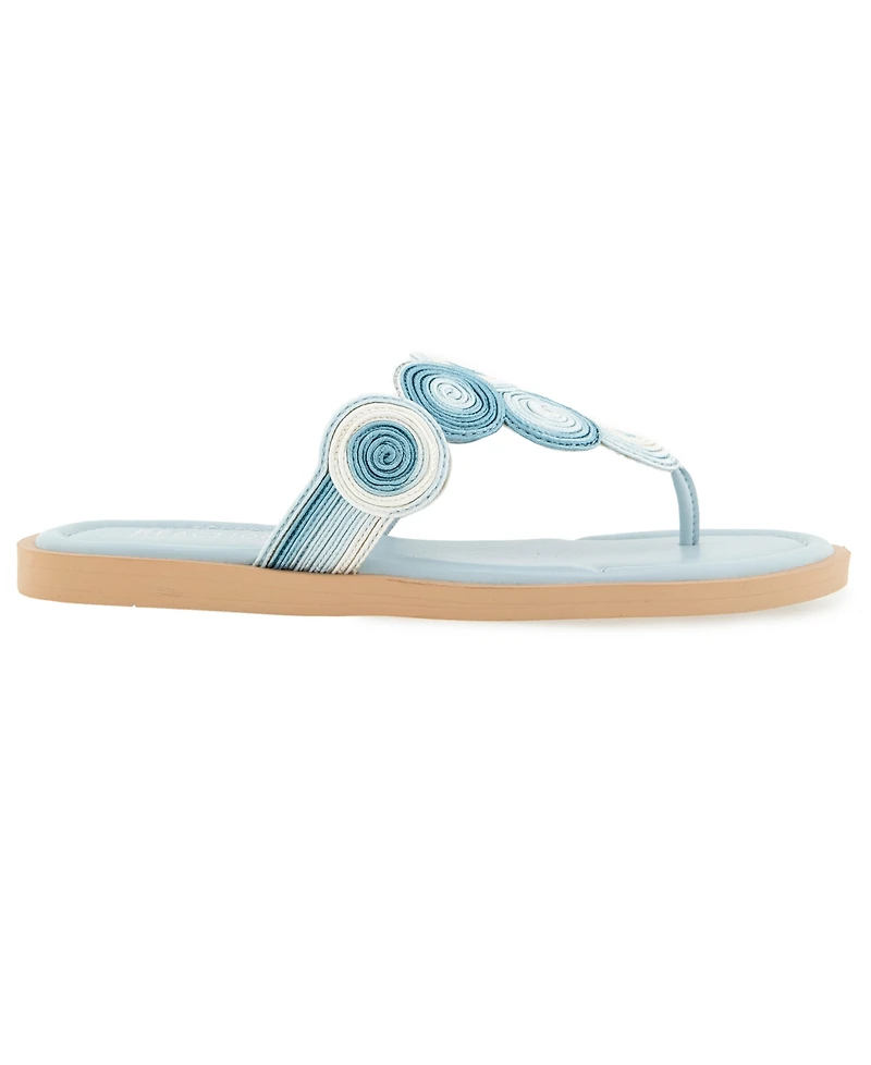 Kenneth Cole Reacton Women's Spiraling Thong Flat Sandals