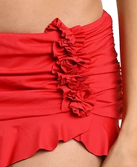 La Blanca Women's Island Goddess Ruffled Skirt Swim Bottoms