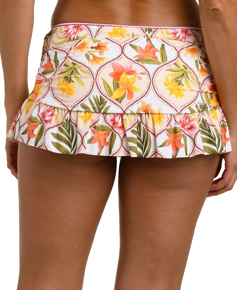 La Blanca Women's Palm Nouveau Ruffled Skirt