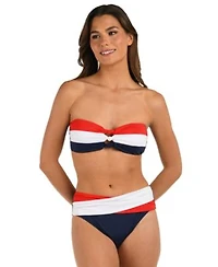 La Blanca Americana Knot Front Bandeau Bottoms
