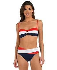 La Blanca Women's Americana Knot Front Bandeau Top