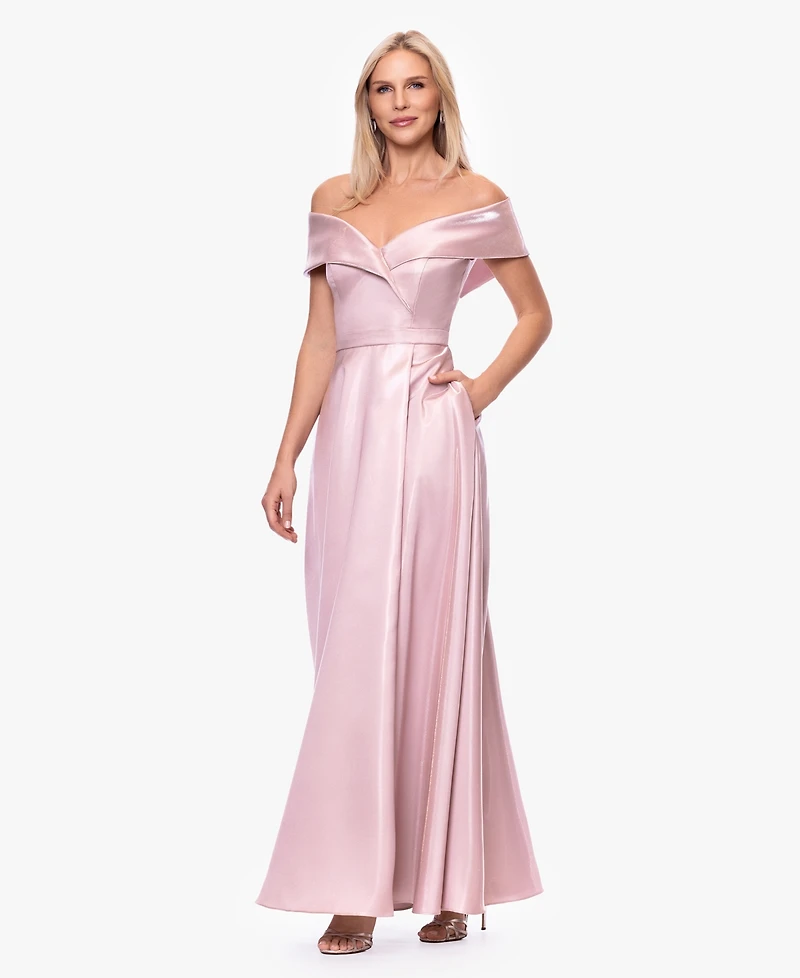 Xscape Women's Off-The-Shoulder Ball Gown