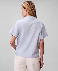 Calvin Klein Women's Blend Short-Sleeve Polo T-Shirt
