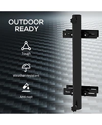 Outsunny Patio Umbrella Holder, Adjustable Deck Mount Bracket for Railing