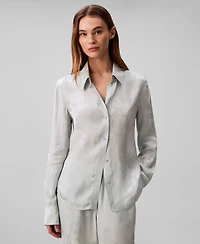 Calvin Klein Jacquard Slim Button-Down Collared Shirt