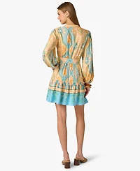 Adrianna Women's V-Neck Printed Short Dress