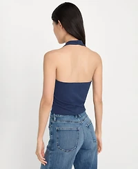 Good American Women's Halter Neck Sleeveless Top, Regular & Plus