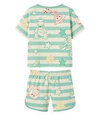 Toy Story Boys' 2T-5T Short-Sleeve T-Shirt and Stripe Shorts, 2-Piece Set