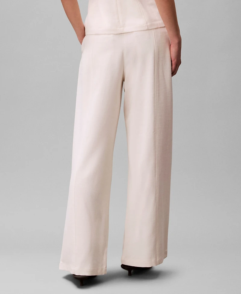 Calvin Klein Women's Textured High Rise Pants