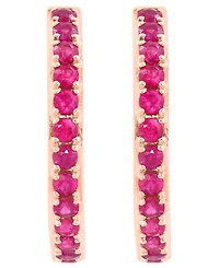 Effy Collection Ruby (3/4 ct. t.w.) Earrings in 14k Rose Gold