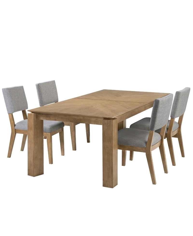 Selby 5-Pc. Dinning Set (1 Dining Table + 4 Chairs)