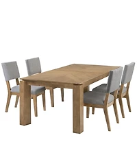 Selby 5-Pc. Dinning Set (1 Dining Table + 4 Chairs)