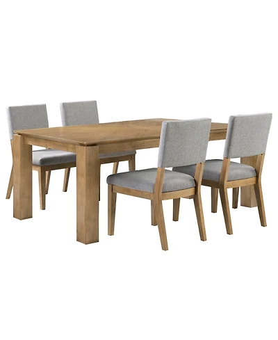 Selby 5-Pc. Dinning Set (1 Dining Table + 4 Chairs)