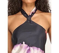 Seni & Cade Juniors' Placement Halter Neck Dress