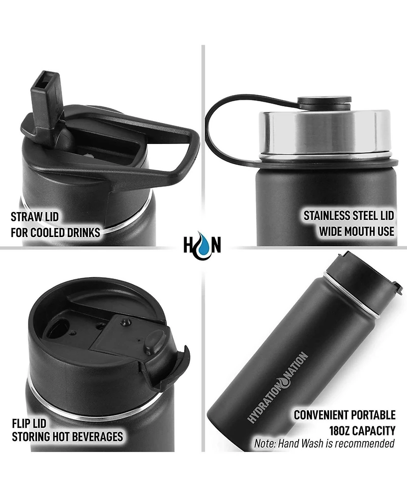 Zulay Kitchen Hydration Nation Thermo Stainless Steel Vacuum Insulated Water Bottle