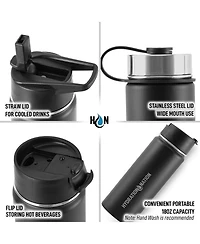 Zulay Kitchen Hydration Nation Thermo Stainless Steel Vacuum Insulated Water Bottle