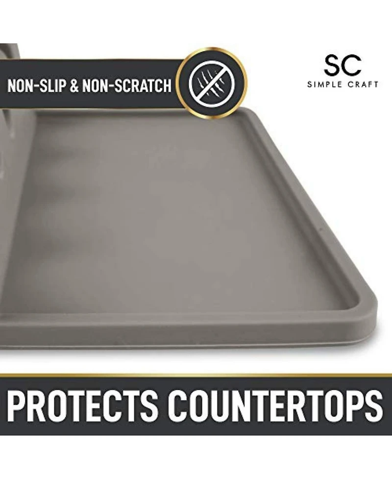 Silicone Utensil Rest with Drip Pad for Multiple Utensils