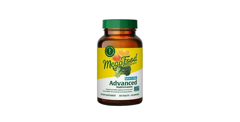 MegaFood Men's 55+ Advanced Multivitamin, 120 Tabs