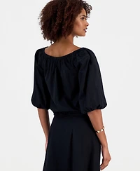 I.n.c. International Concepts Women's Floral Lace Off-The-Shoulder Blouse, Macy's Exclusive