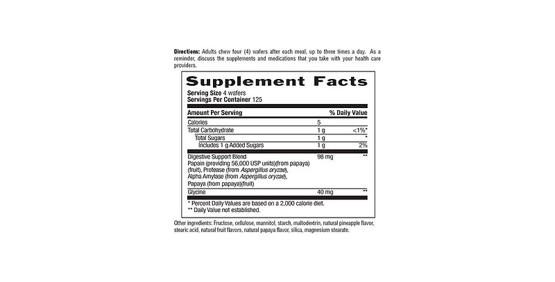 Country Life Papaya Digestive Support, 500 Wafers