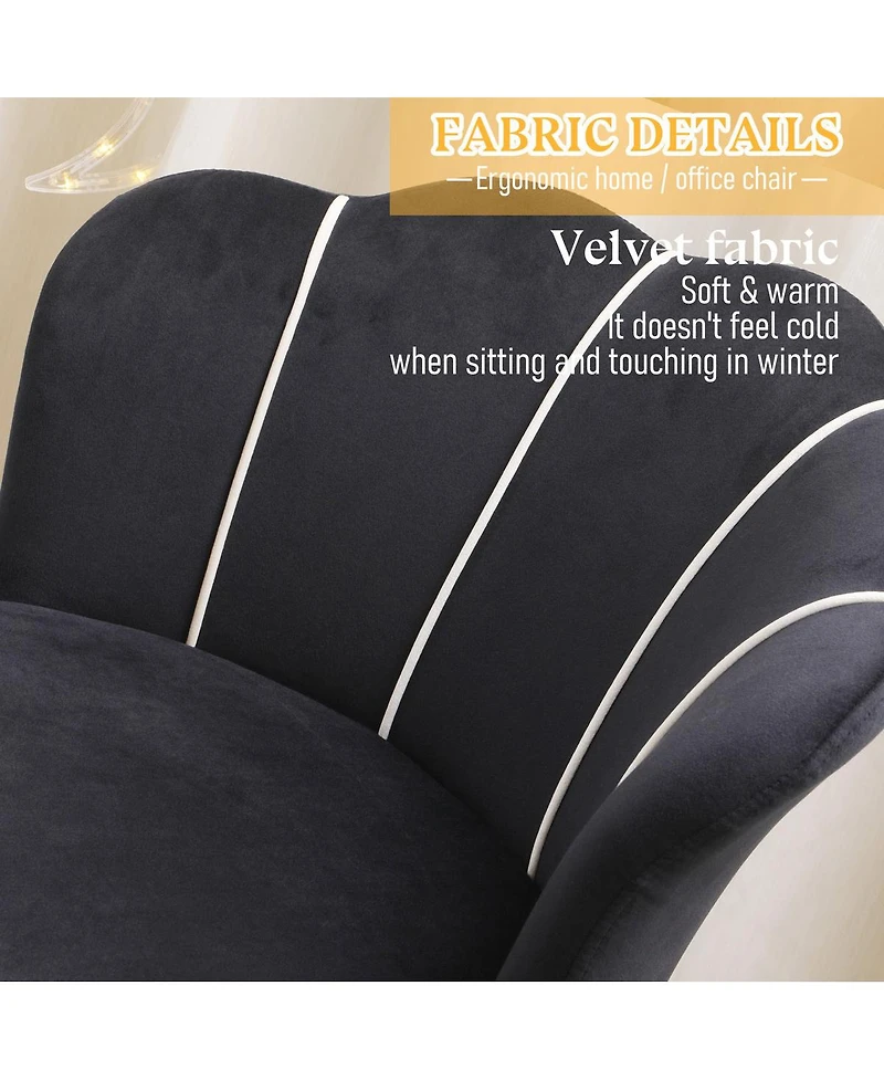 Dyhome Kitchen Chairs Mid-Century Modern Dining Set of 6, Room Chairs, Polyester Upholstered Wishbone Chair