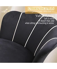 Dyhome Kitchen Chairs Mid-Century Modern Dining Set of 6, Room Chairs, Polyester Upholstered Wishbone Chair