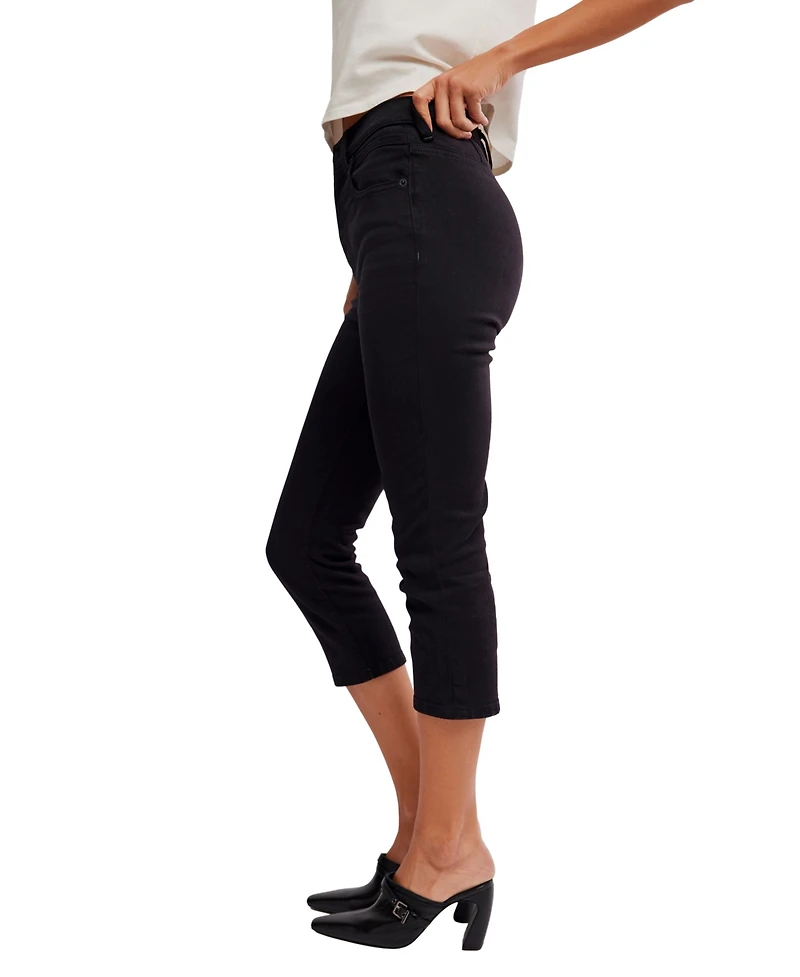Free People Women's Slim-Fit Cropped Jeans