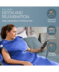 LifePro Sauna Blanket for Detoxification - Portable Far Infrared Sauna for Home Detox Calm Your Body and Mind (Regular Pink)