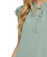 Ny Collection Women's Flutter-Sleeve Flounced Dress
