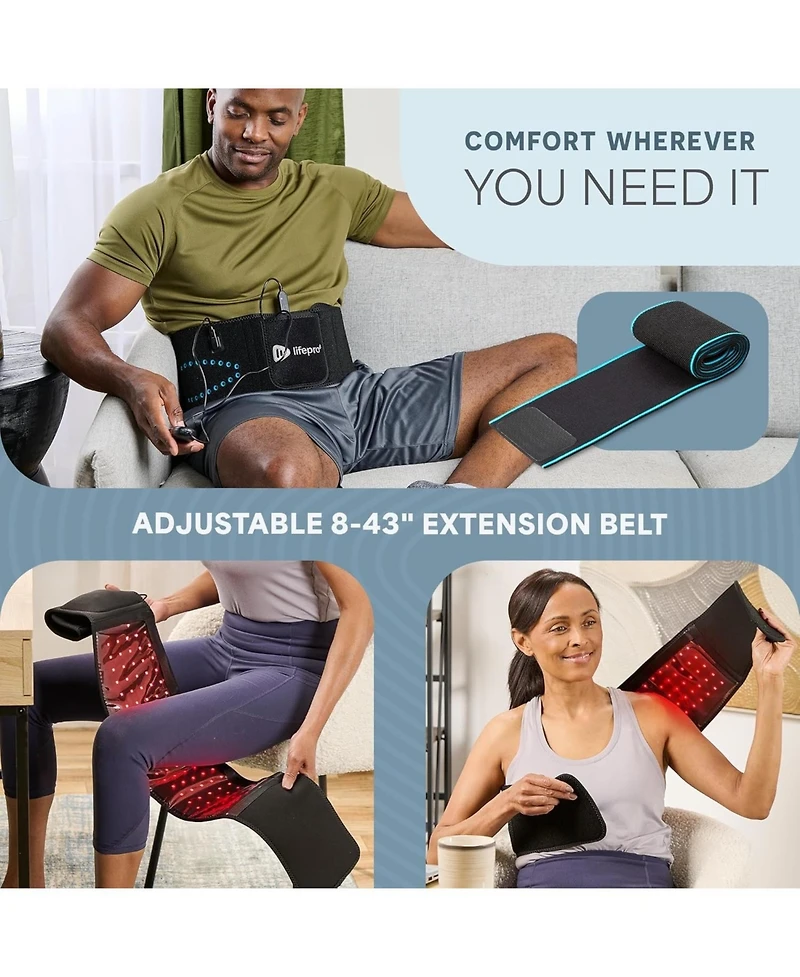 LifePro Red Light Therapy Belt – Near Infrared & Red Light for Muscle Relaxation, Inflammation & Circulation