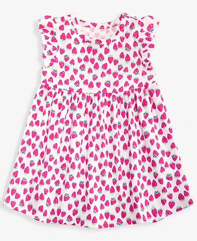 First Impressions Baby Girls' 0M-24M Strawberry-Print Dress, Macy's Exclusive