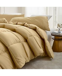 Snorze Cloud Comforter Set - Coma Inducer Ultra Cozy Bamboo - Oversized Comforter in New Wheat,Qn