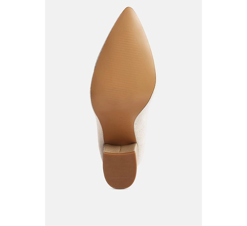 Elsie Canvas Block Heel Pumps