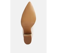 Elsie Canvas Block Heel Pumps