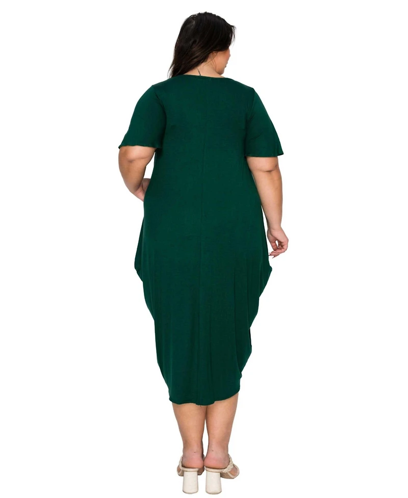 L I V D Plus Liz Flutter Sleeve Pocket Dress