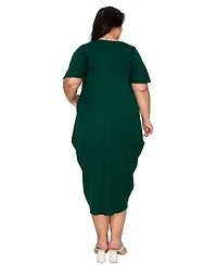 L I V D Plus Liz Flutter Sleeve Pocket Dress