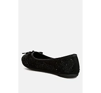 Womens hosana rhinestones and stud embellished ballet flats
