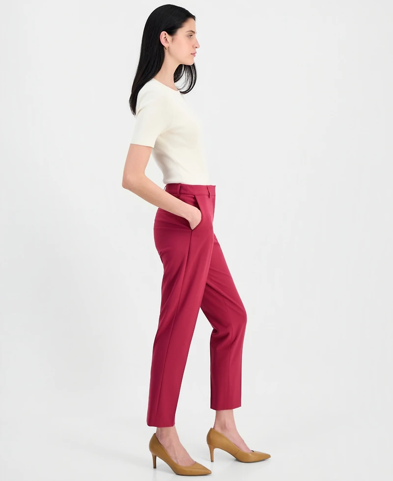 Tahari Asl Women's Shannon Straight-Leg Ankle Pants