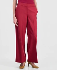 Tahari Asl Women's Clean-Waist Wide-Leg Pants