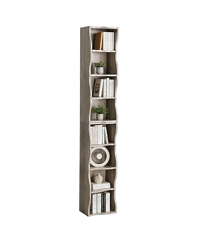 Rainsken 8-Tier Tall Narrow Bookshelf