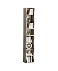 Rainsken 8-Tier Tall Narrow Bookshelf