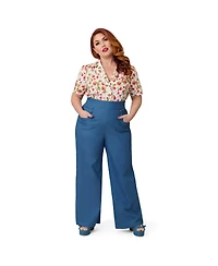 Unique Vintage Plus 1940s Ginger Wide Leg Pants