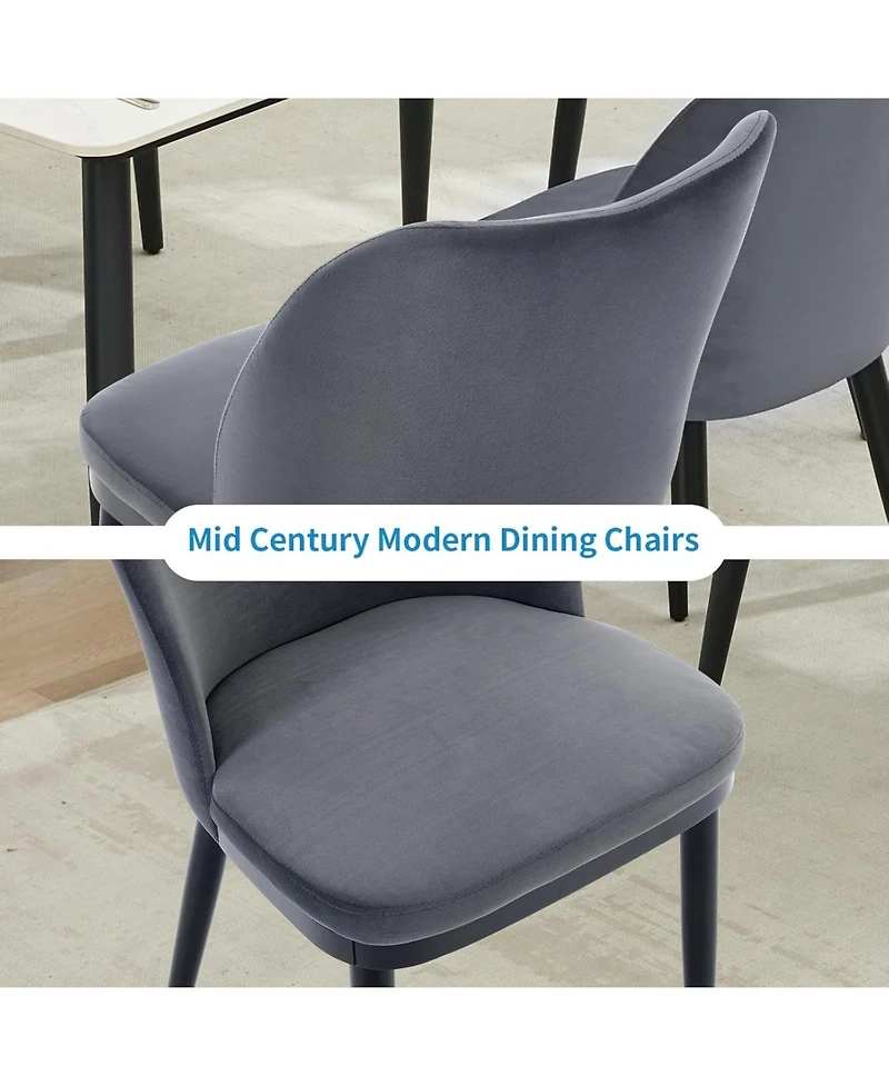 gaomon Velvet Dining Chairs Set of 2