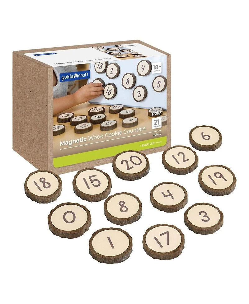 Kaplan Early Learning Magnetic Wood Cookie Counters - 21 Pieces