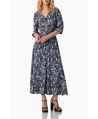 Ivonne Women's Paisley V-Neck Maxi Dress