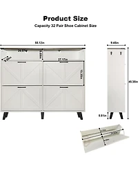 gaomon Double Shoe Cabinet Durable Storage Solution for Home Organization Compact and Stylish Design Perfect for Entryway or Bedroom