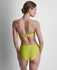 Dkny Women's Shirred U-Wire Bandeau Bikini Top