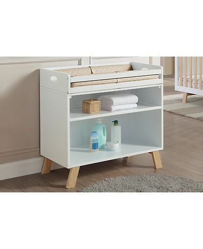 flynama Modern Multi Purpose Changing Table Finish Removable Tray Convertible Bookshelf
