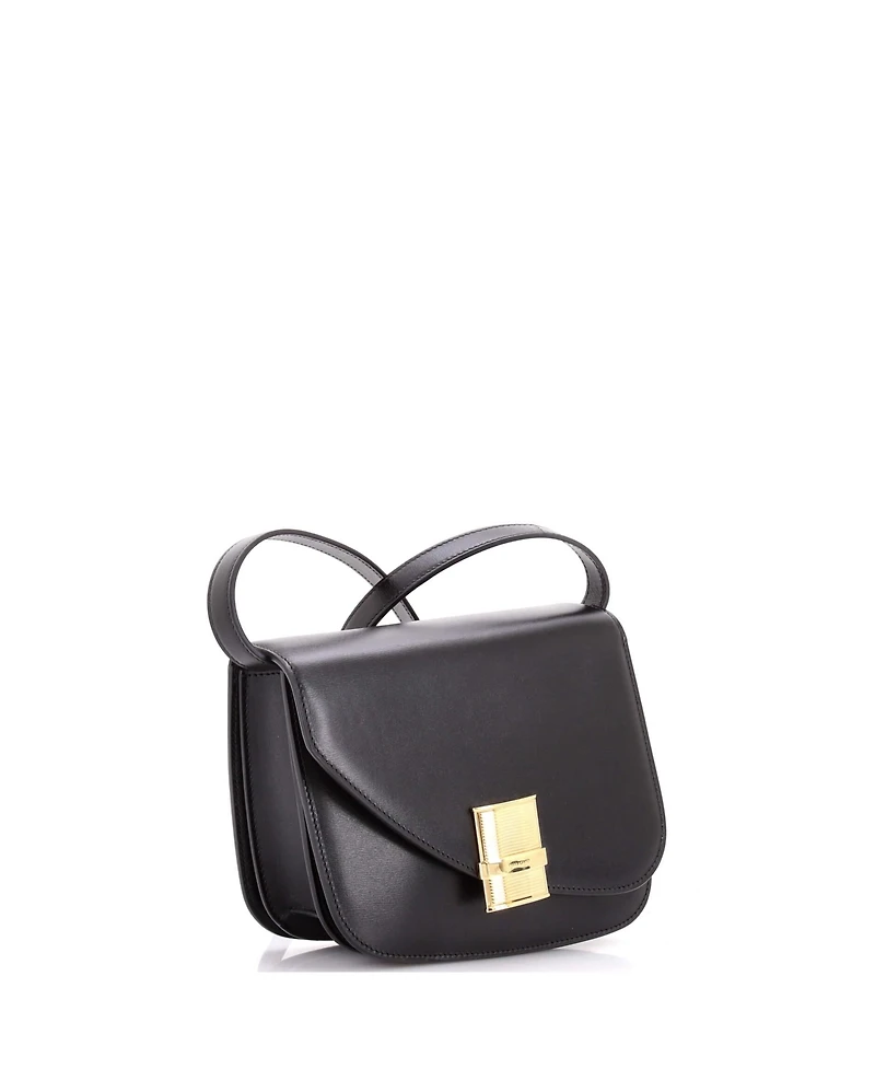 Pre-Owned Salvatore Ferragamo Small Fiamma Crossbody Bag Leather