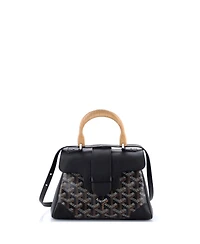 Pre-Owned Goyard Mini Saigon Top Handle Bag Coated Canvas with Leather